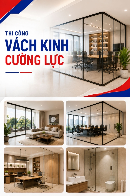 Vách kính cường lực