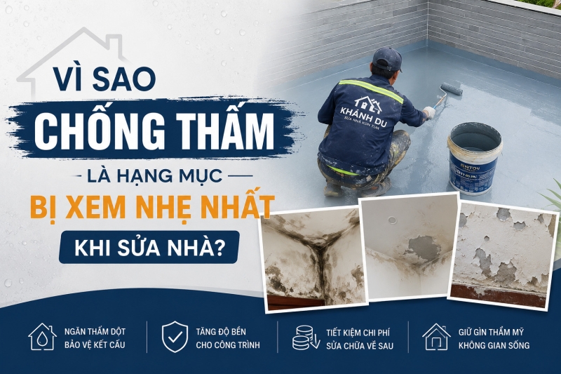 VÌ SAO CHỐNG THẤM LÀ HẠNG MỤC BỊ XEM NHẸ NHẤT KHI SỬA NHÀ?