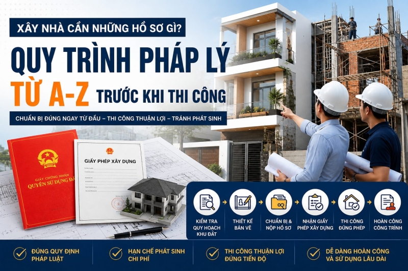 XÂY NHÀ CẦN NHỮNG HỒ SƠ GÌ? QUY TRÌNH LÀM PHÁP LÝ MÀ NHIỀU NGƯỜI CHỈ BIẾT KHI CÔNG TRÌNH SẮP THI CÔNG NHIỀU NGƯỜI CHỈ
